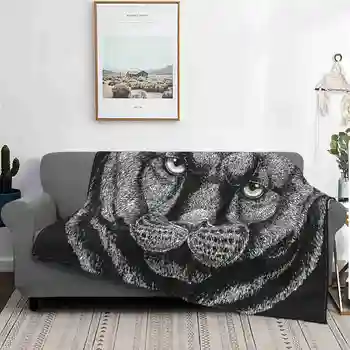 פנתר ציור שמיכה רכה חמה נסיעות נייד שמיכה פנתר נמר חתול גדול טבע טבע חיות ספארי סוואנה