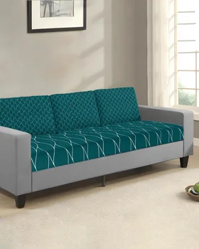 צבע טורקיז תבנית גל מרקם כרית מושב כיסוי הספה מגן למתוח רחיץ נשלף ספה כיסוי אלסטי הכיסויים