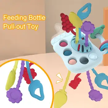 צעצוע התינוק להקל על הלחץ שיניים רולר מצוירת צורה פירות קוגניציה לטפל לשפר את תיאום עין-יד צבע בהיר האכלה Bot