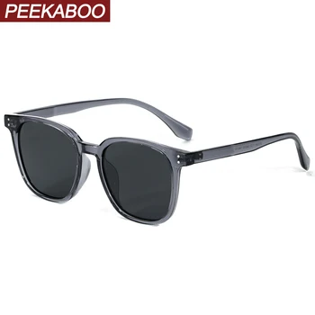 קוקו קל משקל מקוטב משקפי שמש לגברים TR90 כיכר משקפי שמש לנשים uv400 סגנון קוריאני באיכות גבוהה אפור חום