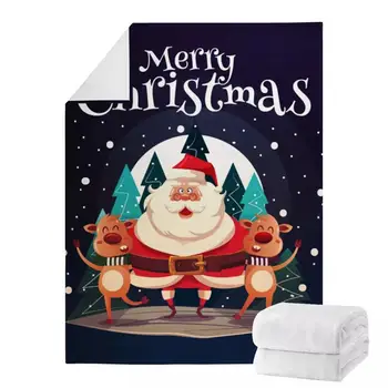 קריקטורה פלנל, שמיכה עץ חג המולד הדפסה ילדים מיטה לזרוק שמיכה ילדים חדר שינה/ספה אספקה